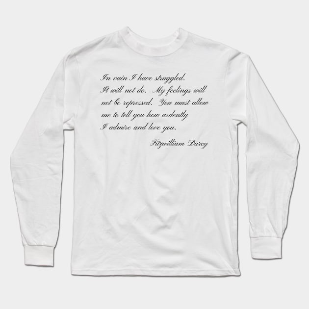 Mr. Darcy Proposes to Elizabeth Bennet Long Sleeve T-Shirt by MalibuSun